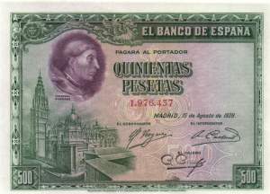 500 Pesetas 15.8.1928